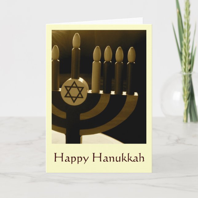Hanukkah Menorah Card Helgkort (Framsida)