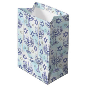 Hanukkah Menorah Davids stjärna Doodle Art Stil