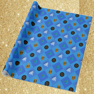 Hanukkah Menorah Dreidels star Presentpapper