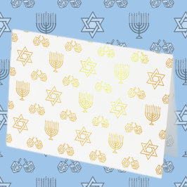 Hanukkah Menorah Foil Card Folierat Kort
