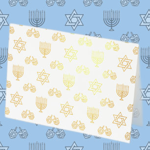 Hanukkah Menorah Foil Card Folierat Kort