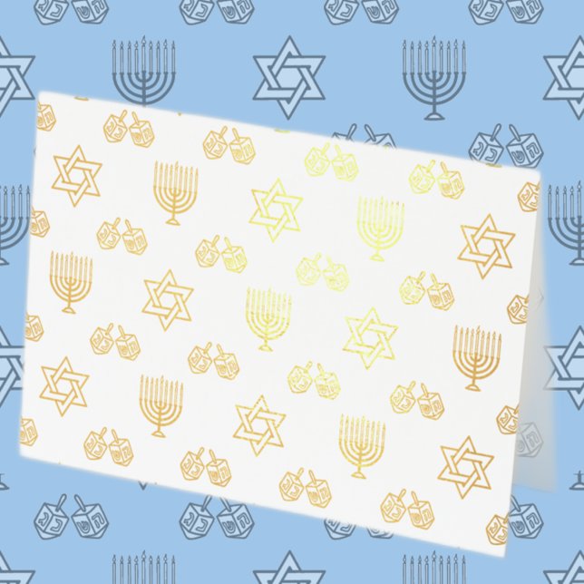 Hanukkah Menorah Foil Card Folierat Kort (Skapare uppladdad)
