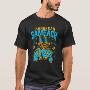 Hanukkah Menorah Gamer Video Games Chanukah Jewis T Shirt