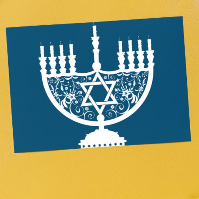 Hanukkah Menorah Hälsningskort (Skapare uppladdad)