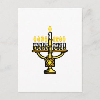 Hanukkah Menorah Helg Vykort