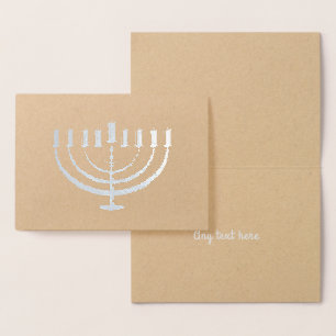 Hanukkah Menorah Helgdag Anpassningsbar Card Folierat Kort
