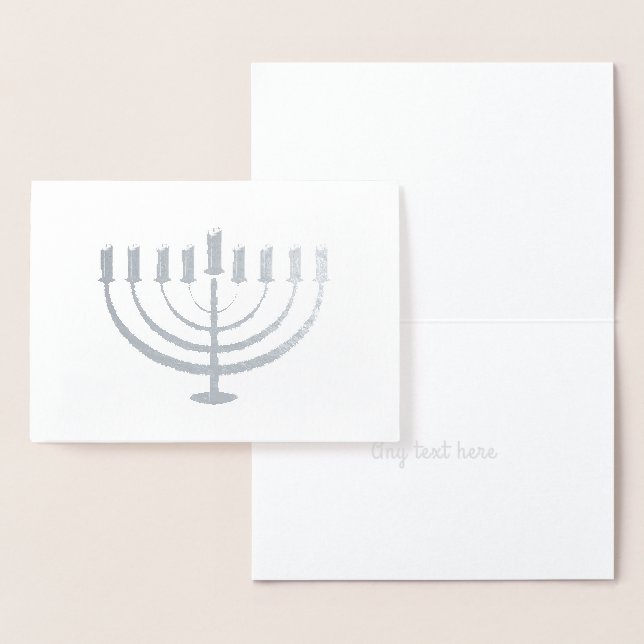 Hanukkah Menorah Helgdag Anpassningsbar Card Folierat Kort (Display)