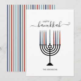 Hanukkah Menorah Helgdag Card Julkort