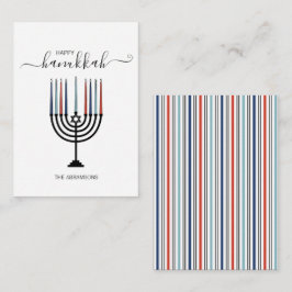 Hanukkah Menorah Helgdag Mini Note Card Anteckningskort