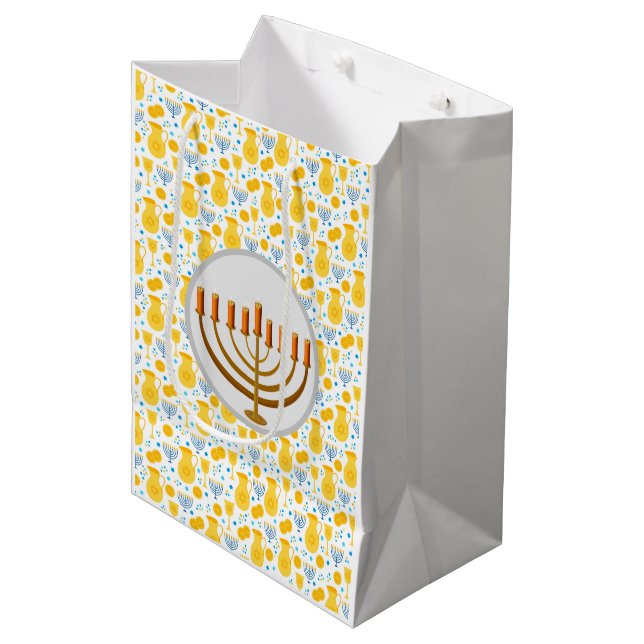 Hanukkah Menorah i Gult (Framsidan Vinklad)