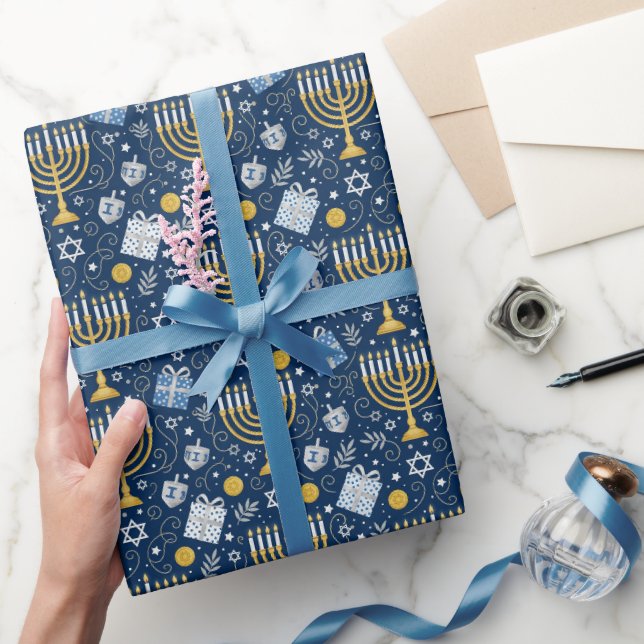 Hanukkah Menorah Inpackningspapper Presentpapper (Gifting)