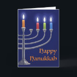 "Hanukkah Menorah." Kort för hälsning<br><div class="desc">"Hanukkah Menorah." är en digital målning gjord i Photoshop av en Hanukkah Menorah med ljus tända för tredje natten. Jag hoppas att du tycker om det. Tack,  Corbie Eva Crouse</div>