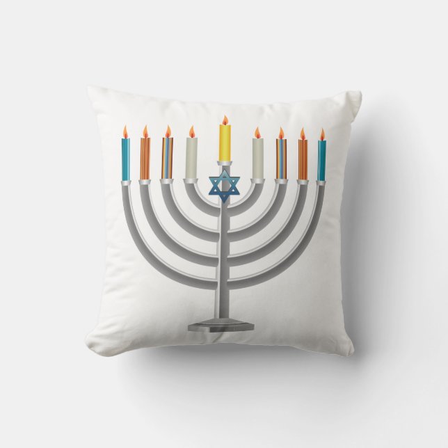 Hanukkah-menorah Kudde (Framsida)