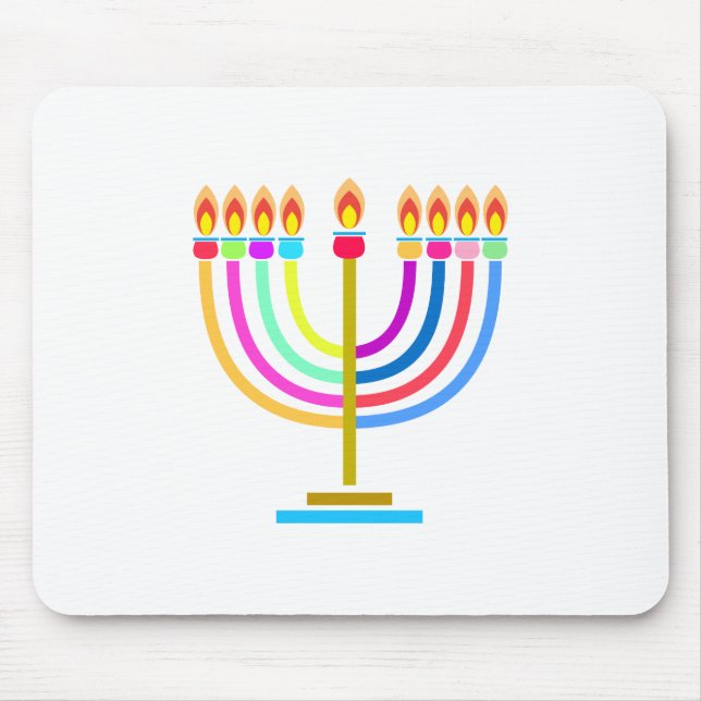 Hanukkah Menorah Ljus Helgdag symbol Musmatta (Framsidan)