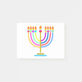 Hanukkah Menorah Ljus Helgdag symbol Post-it Block