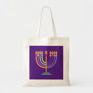 Hanukkah Menorah Ljus Helgdag symbol Tygkasse