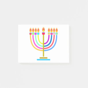 Hanukkah Menorah Ljus Semester symbol Post-it Block