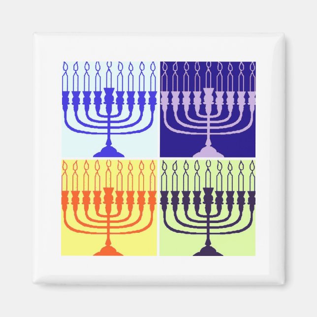 Hanukkah Menorah Magnet (Framsidan)