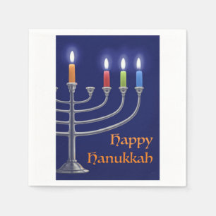 "Hanukkah Menorah." Napkins Pappersservett