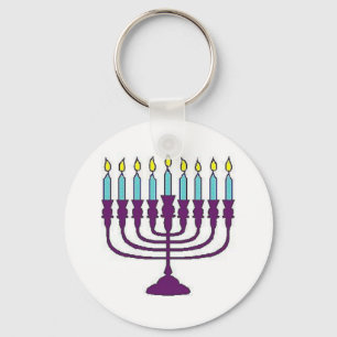 Hanukkah Menorah Nyckelring
