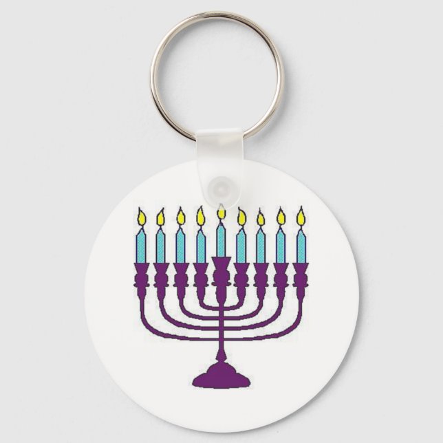 Hanukkah Menorah Nyckelring (Framsida)