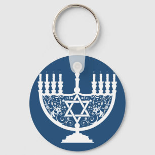 Hanukkah Menorah Nyckelring