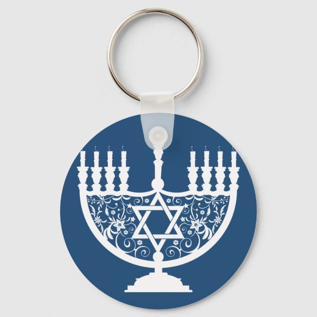 Hanukkah Menorah Nyckelring (Framsida)