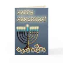 Hanukkah Menorah och Dreidels