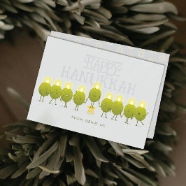 Hanukkah Menorah Olife | Grått Group Julkort