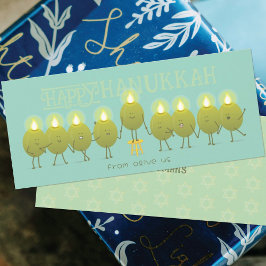 Hanukkah Menorah Olife | GruppCard för Grönt
