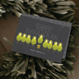 Hanukkah Menorah Olife | Mörk Grått Group Julkort
