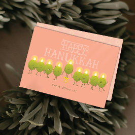 Hanukkah Menorah Olife | Peach-grupp Julkort