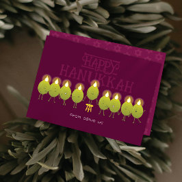 Hanukkah Menorah Olife | Vin-gruppen Julkort