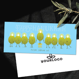 Hanukkah Menorah Oliver Företagets logotyp-kort