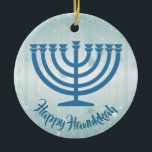 Hanukkah Menorah Ornament<br><div class="desc">.Hanukkah Menorah Ornament med anpassade</div>
