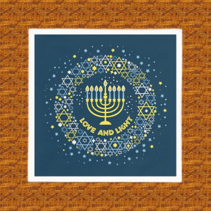 Hanukkah Menorah Papper Napkins, Guest Towel Pappersservett