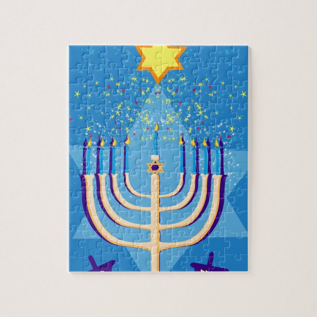hanukkah menorah pussel (Vertikal)