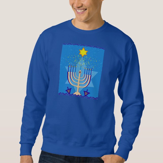hanukkah menorah sweatshirt (Framsida)