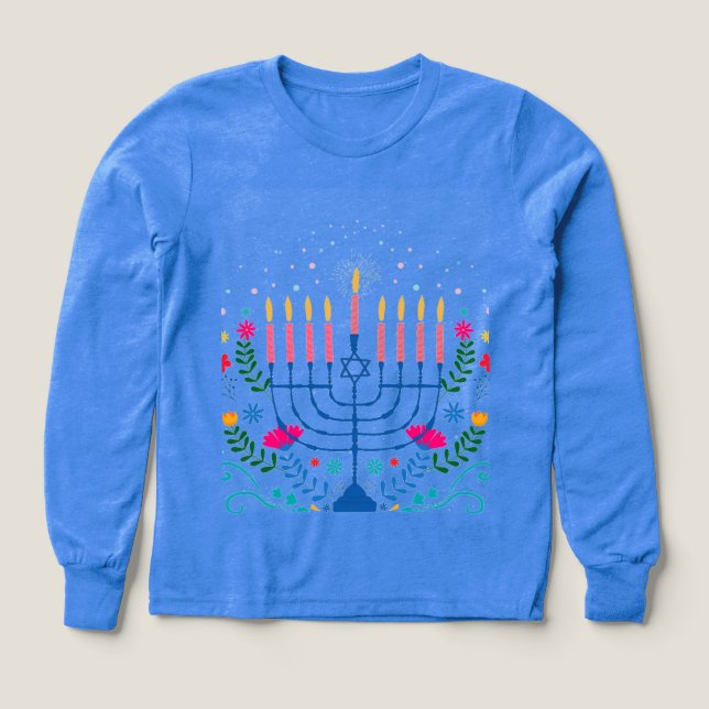 Hanukkah Menorah T-Shirt (Design framsida)