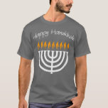 Hanukkah Menorah T-shirt Chanukah Candles Jewish H<br><div class="desc">Hanukkah Menorah T-shirt Chanukah Candles Jewish Helgdag Tee .</div>