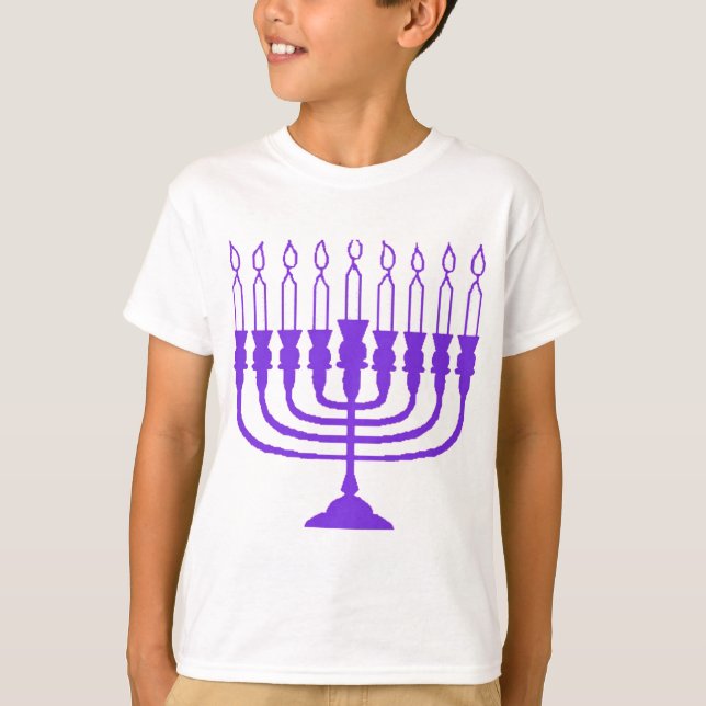 Hanukkah Menorah Tee Shirt (Framsida)