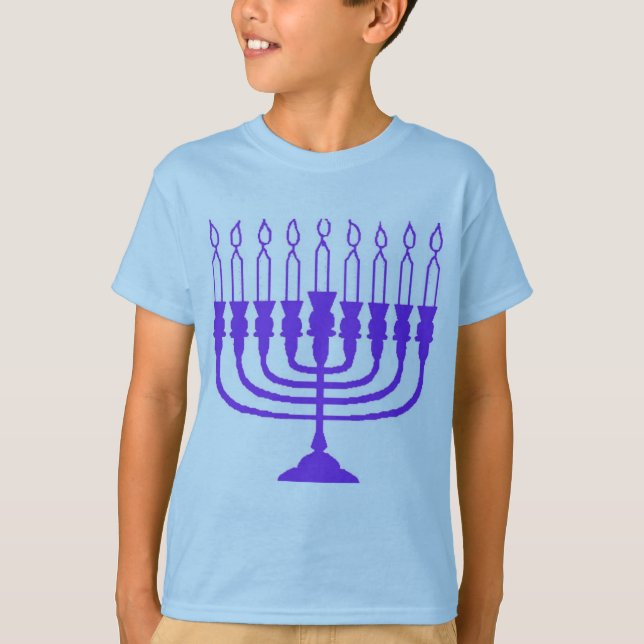 Hanukkah Menorah Tee Shirt (Framsida)