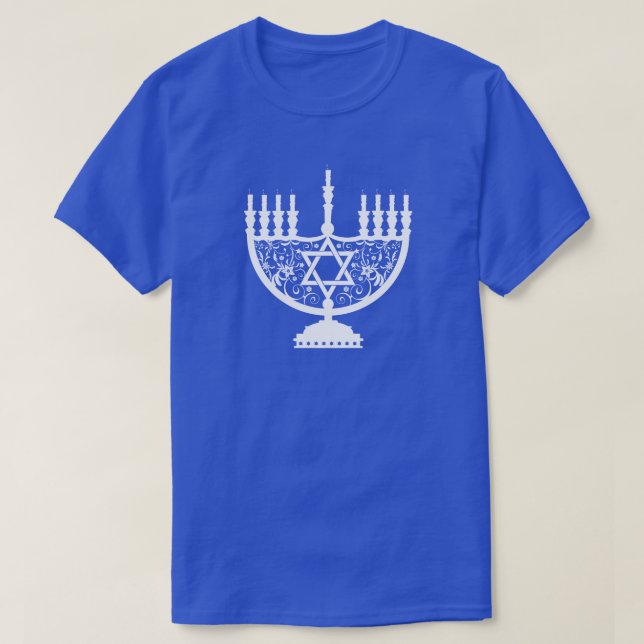 Hanukkah Menorah Tee Shirt (Design framsida)