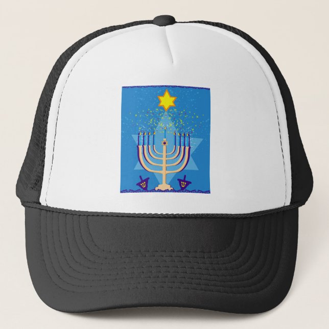hanukkah menorah truckerkeps (Framsida)