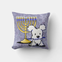 Hanukkah Menorah Westie Kudde