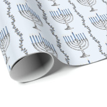 Hanukkah Menoraher Inpackningspapper