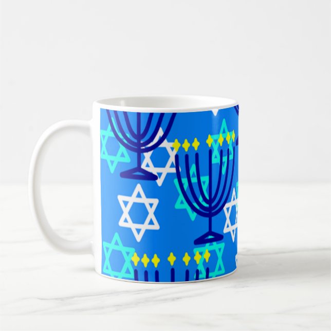 Hanukkah Menorahs Kaffemugg (Vänster)
