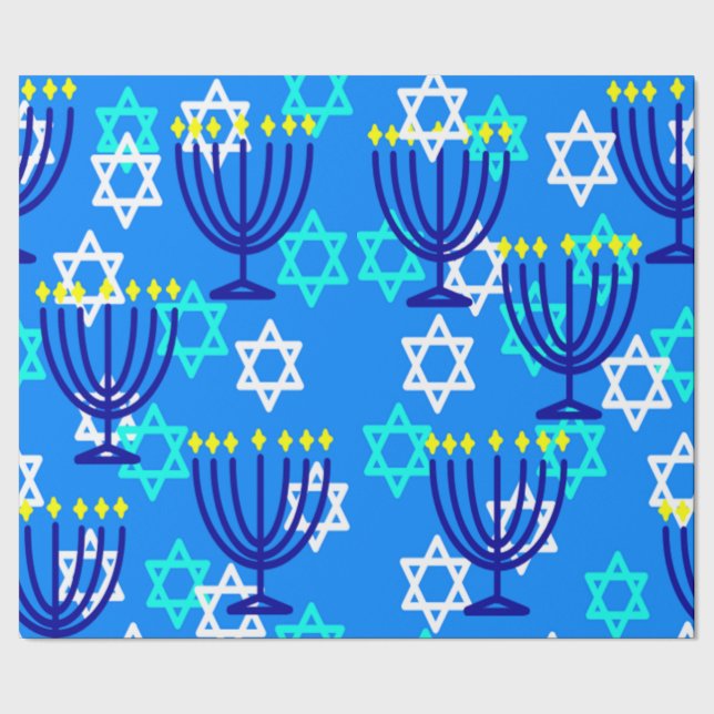 Hanukkah Menorahs Presentpapper (Seam)