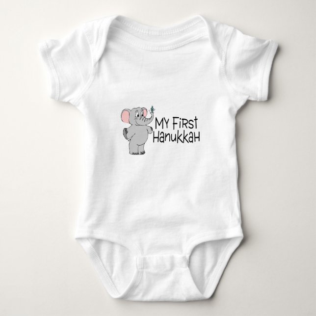 Hanukkah min första Hanukkah (elefanten) Tee (Framsida)