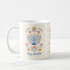 Hanukkah, minnorah kaffemugg